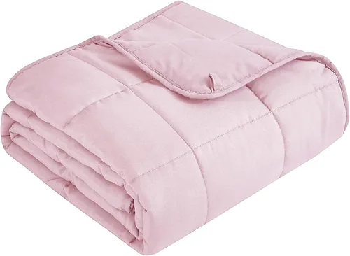 Vista 11 de Topcee Manta con peso (3 libras, 36 x 48 pulgadas), manta refrescante pesada para dormir, se aplica a 20-40 libras, manta suave y gruesa