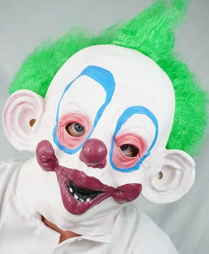 Vista 7 de Acid Tactical Killer Klown from Outer Space Máscara de payaso de Halloween Disfraz de látex SHORTY