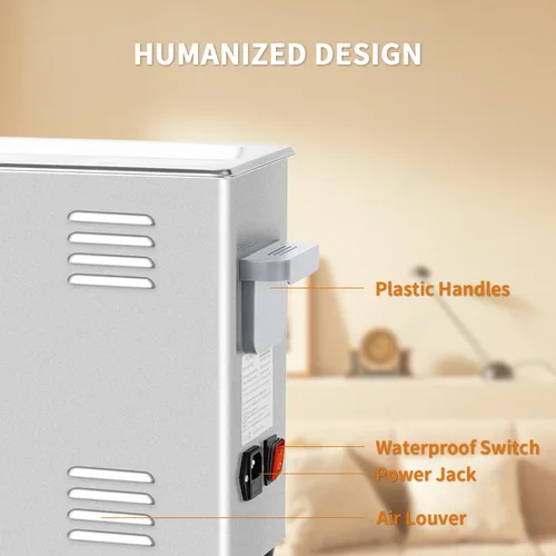 Vista 3 de Limpiador ultrasónico, 3L 120 W, control de pantalla táctil, máquina de limpieza ultrasónica con temporizador y calentador, limpiador sónico