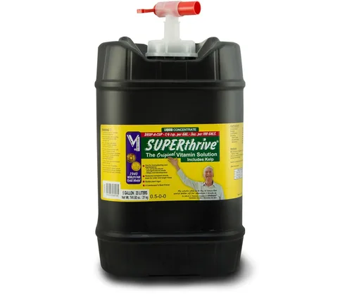 Vista 8 de Solución de vitaminas vegetales SUPERthrive, 1 galón, transparente 0.5-0-0 formula with kelp extract. For indoor/outdoor plants, houseplants