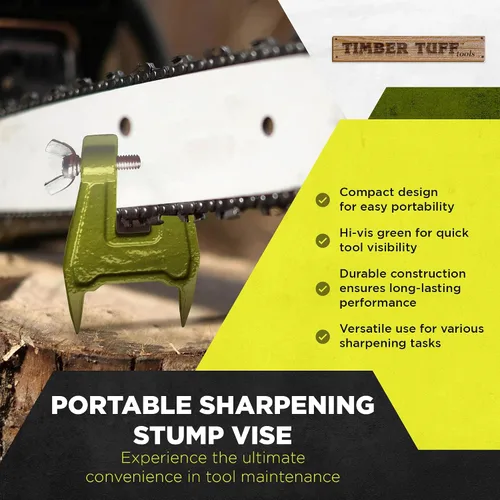 Vista 2 de Timber Tuff Tornillo portátil para afilar motosierra con inclusión de tornillo de pulgar y revestimiento de pintura para herramientas y mejoras