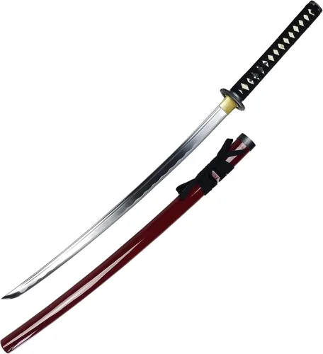 Vista 2 de Musha Hand Forged Japanese Katana Samurai Sword - 1045 High Carbon Steel Full Tang Blade for Collection, Gift, Straw Mat Cutting Practice