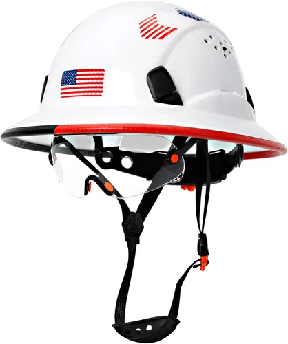 Vista 16 de Cascos De Construcción de ala completa Cascos de seguridad aprobados por OSHA con visera transparente - Casco de seguridad de construcción ventilado