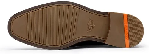 Vista 4 de DESAI Zapatos de vestir clásicos Oxford para hombre, zapatos formales de cuero de grano completo con cordones para hombre