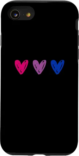 Vista 18 de iPhone 16 Bisexual Pride Hearts Bi Pride Flag Case