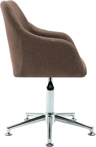 Vista 5 de Dining Chairs Set of 2, Brown Fabric Swivel, Adjustable Height, 360-Degree Rotation, Comfortable Seating for Kitchen & Dining Room