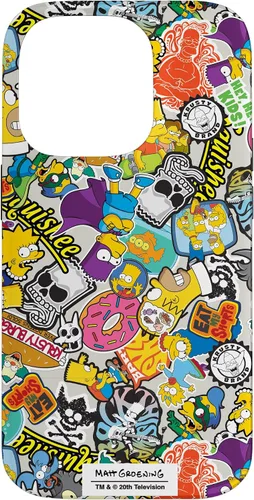 Vista 17 de Funda de collage de pegatinas para iPhone 14 Pro Max de Los Simpson