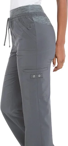 Vista 3 de Pantalones médicos con cintura de yoga de 6 bolsillos ajuste moderno a medida 9324