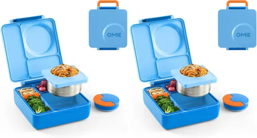Vista 12 de Omie OmieBox - Lonchera Bento aislada a prueba de fugas con tarro de comida (cielo azul)