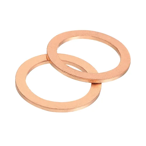 Vista 29 de uxcell Arandela plana M4, 36 piezas de arandelas planas de anillo de cobre de 8 mm DE 1 mm de espesor Junta de sello de metal para tornillos