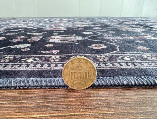 Vista 3 de GLN Rugs Traditional Collection - Alfombra de felpilla lavable a máquina, tradicional lavable, antideslizante, alfombra de felpilla de pelo corto