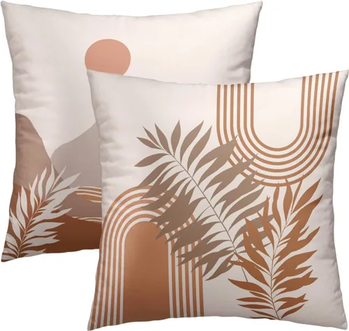 Vista 168 de Giwawa Juego de 2 fundas de almohada decorativas con diseño floral de girasol de 16 x 16 pulgadas, fundas de cojín decorativas para el hogar, sofá