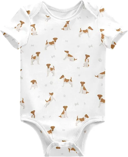 Vista 12 de vvfelixl Trajes de bebé lindos conjuntos de cachorros de manga corta de algodón ropa de bebé para niños niñas 0-24 meses