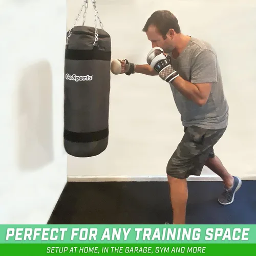 Vista 6 de Bolsa de golpeo rellenable GoSports para entrenamiento - Ideal para boxeo, MMA, Muay Thai y más, llénala con ropa y trapos