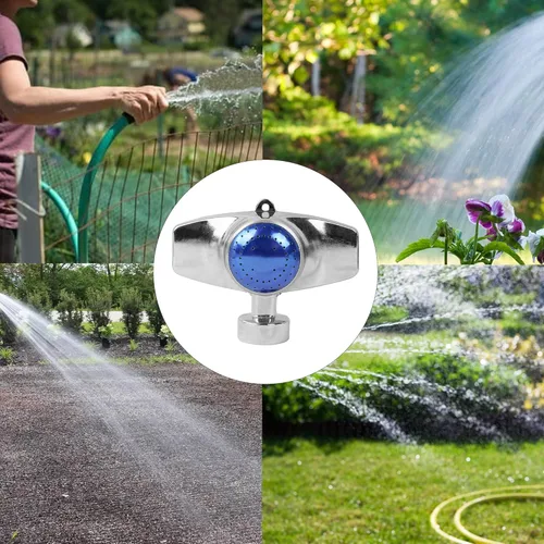 Vista 5 de Hourleey Rociador de Punto de Metal de 360 Grados, Rociadores de Césped para Patio, Rociador de Patrón Circular con Flujo de Agua Suave para Áreas