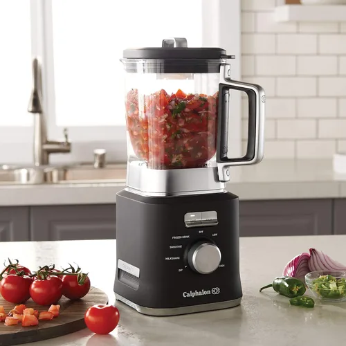 Vista 6 de Calphalon Precision Control - Batidora de 50 onzas con base de 900 vatios y tarro Tritan sin BPA, negro mate