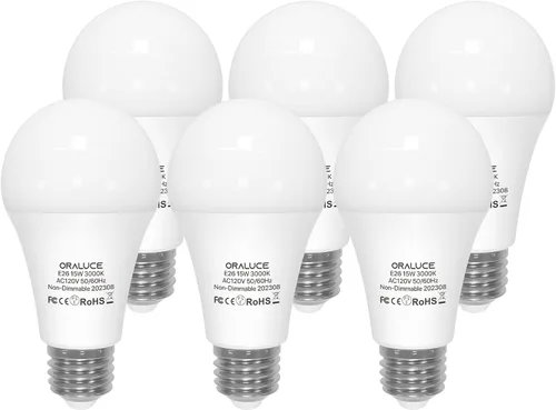 Vista 10 de ORALUCE Bombillas LED de 100 W, equivalente a 120 W, 15 W, 1600 lúmenes, 6500 K, luz blanca fría, base media E26, no regulable, certificación UL