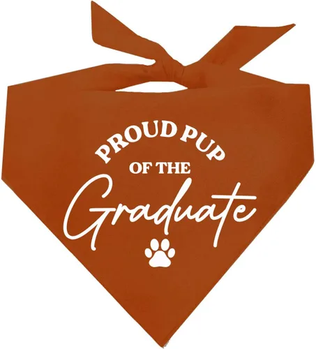 Vista 16 de Proud Pup of The Graduate Dog Bandana 100% algodón triángulo Hecho en Estados Unidos Prop Clase de 2025 2026 2027 2028 Negro, XS (737)