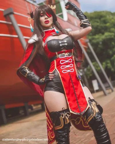 Vista 2 de Nuoqi Beidou Cosplay Outift Beidou Cosplay Disfraces Mujer Conjunto Completo