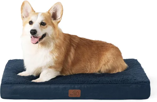 Vista 21 de Bedsure - Cama ortopédica pequeña para perros chicos, impermeable, con funda extraíble lavable, tapete de espuma con forma de huevera para mascotas