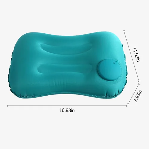 Vista 2 de Almohada inflable ultraligera para acampar, comprimible, compacta, cómoda, ergonómica para dormir, mochileros, senderismo, playa