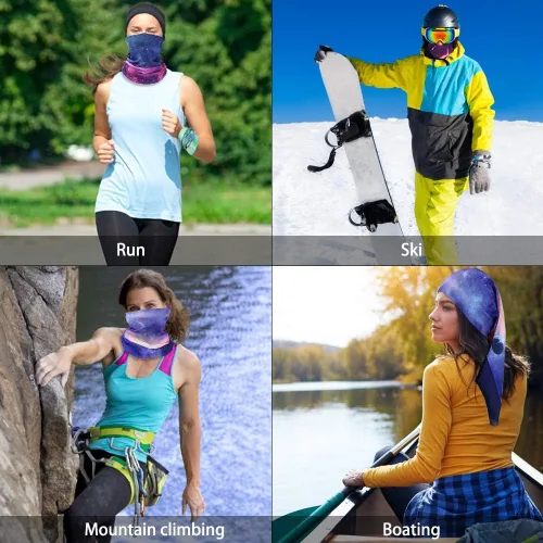 Vista 9 de GUIFIER Máscara facial bandanas para el cuello, bufanda mágica para el polvo, el sol, el viento