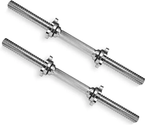 Vista 9 de Asas de mancuernas roscadas/asas ajustables para mancuernas – Se adapta a discos de peso estándar de 1 pulgada – Accesorios de levantamiento de pesas