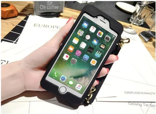 Vista 4 de UnnFiko Funda tipo cartera compatible con iPhone 6 / iPhone 6s, bonito diseño de bolsa de lujo, funda con bolsillo para tarjetas tipo libro