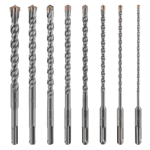 Vista 6 de Wensilon Broca para hormigón, 1 unidad, 1 pulgada x 10 "-8 pulgadas, material de carburo de doble rosca de tipo cruzado, adecuado para hormigón