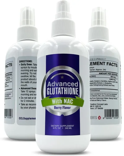 Vista 7 de Spray de glutatión liposomal líquido, suplemento de glutatión de máxima absorción con NAC, Ashwagandha, glutamina, ácido ascórbico, fácil uso