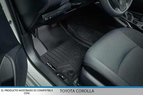 Vista 2 de SMARTLINER Juego de tapetes de piso de ajuste personalizado de 2 filas compatibles con Toyota Corolla 2020-2025