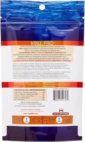 Vista 3 de Northfin Pescado Comida Krill Fórmula Pellets de hundimiento lento (0.118 in 8.82 oz) Krill Pro Formula; slow-sinking pellets for carnivorous &