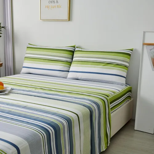 Vista 4 de Swanson Beddings Juego de sábanas Serene 100% algodón: sábana bajera, sábana encimera y una funda de almohada a juego (tamaño individual)