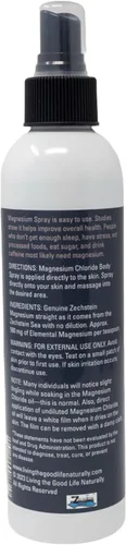 Vista 5 de Spray de magnesio por Living the Good Life Naturally: Spray tópico transdérmico de cloruro de magnesio sin aditivos, para pies y cuerpo