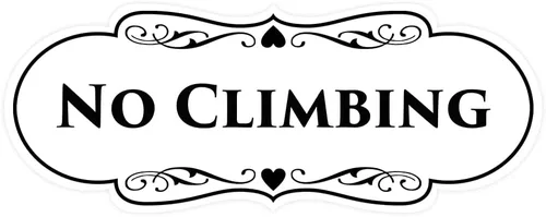 Vista 14 de Signs ByLITA Designer No Climbing (Negro) - Pequeño