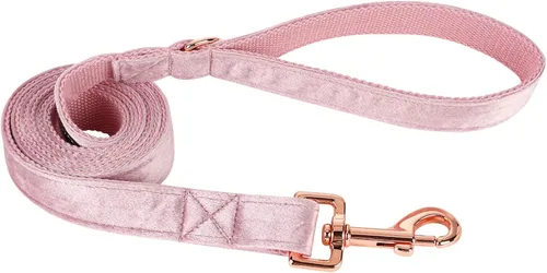 Vista 10 de ARING PET Correa para perro, correas de terciopelo para perro, collares a juego, hecha a mano, resistente correa de terciopelo negro para perros