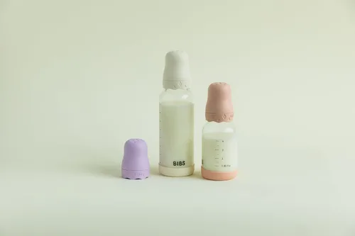 Vista 5 de BIBS - Biberón de cristal bohemio, 8.1 fl oz, paquete de 1, color cielo violeta Violeta (Violet sky)