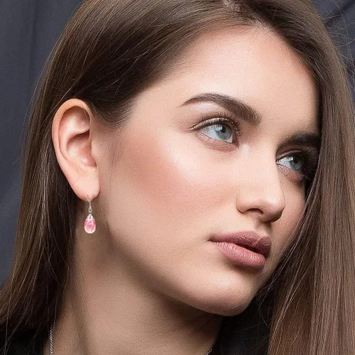 Vista 43 de Aretes colgantes de cristal austriaco con forma de lágrima para mujer, joyería hipoalergénica de plata de ley 925