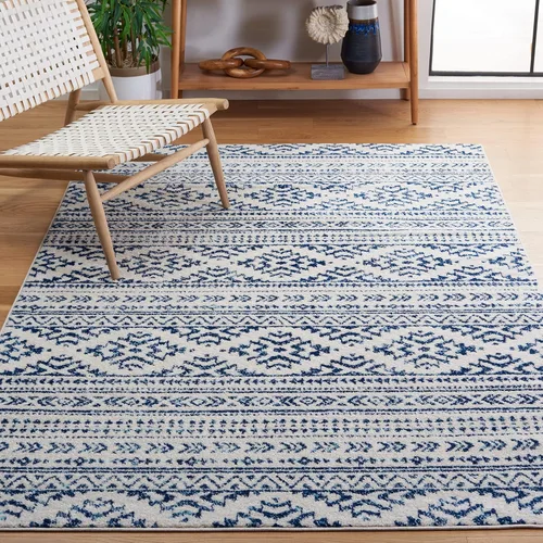 Vista 73 de SAFAVIEH Tapete decorativo de la colección Tulum de 2 x 3 pies, color negro y marfil, diseño tribal bohemio marroquí, no desprende pelo y es