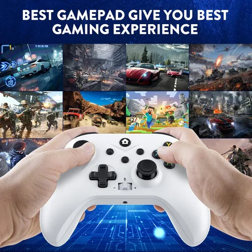 Vista 7 de Control inalámbrico Xbox compatible con Xbox One, Xbox Series X, Xbox Series S, Xbox One S, Xbox One X, Windows PC 10 con batería recargable