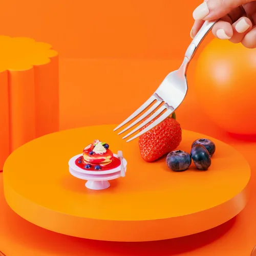 Vista 3 de Mini Brands Crea MasterChef Series 2 de ZURU (paquete de 2) – Mini platos reales con ingredientes, herramienta LED UV y tarjeta de recetas Cápsula