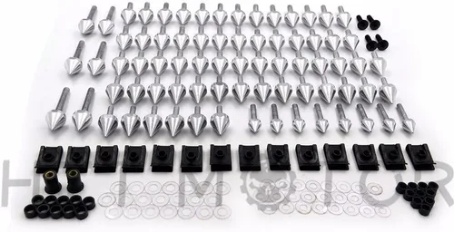 Vista 3 de SMT-Universal Spike Carenado Tornillos para parabrisas compatible con Honda CBR 600 929 954 900 RR Plata [B00RUEOFY6]