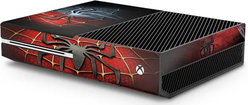 Vista 2 de Calcomanía para consola Xbox One Spider + 2 fundas de controlador compatibles con Xbox One y Kinect