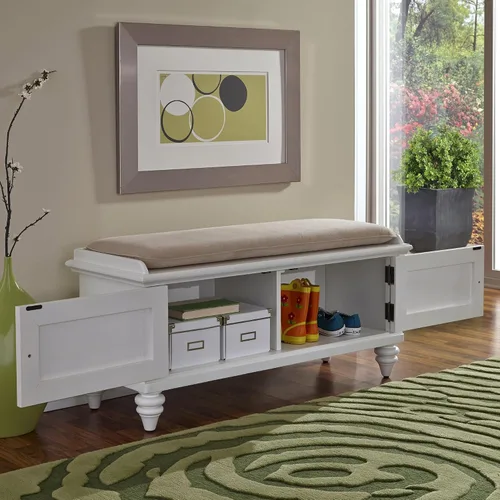 Vista 8 de Homestyles Banco de almacenamiento Bermuda Off-White