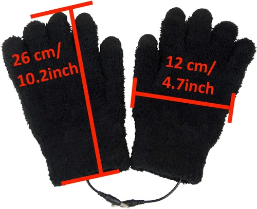 Vista 4 de ObboMed® MH-1005 - Guantes de calentamiento con calefacción de fibra de carbono infrarroja lejana, pantalla táctil, dedo completo USB 5V 6W - Laptop