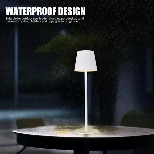 Vista 4 de BGFHome Paquete de 2 Lámpara de Mesa Inalámbrica Lámpara LED de Escritorio, 5000mAh Luz Nocturna Táctil Recargable Inalámbrica Diseño Minimalista