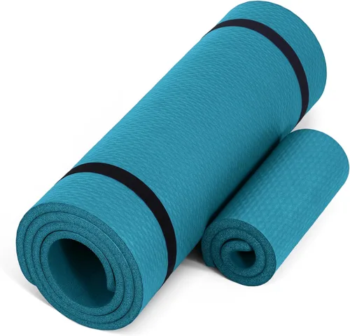 Vista 12 de CAP Barbell Colchoneta de yoga y ejercicio de alta densidad de 1/2 pulgada con correa Múltiples opciones