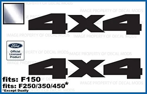 Vista 20 de CBM_Solid - Calcomanías adhesivas 4x4 para Ford F150 (2015-2020) y F250 F350 (2017-2020) (2017-2020) (Negro Mate)