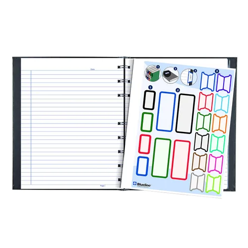 Vista 8 de Blueline Notepro - Cuaderno de composición negro, 9.25 x 7.25 pulgadas, 192 páginas rayadas (A9C.81)