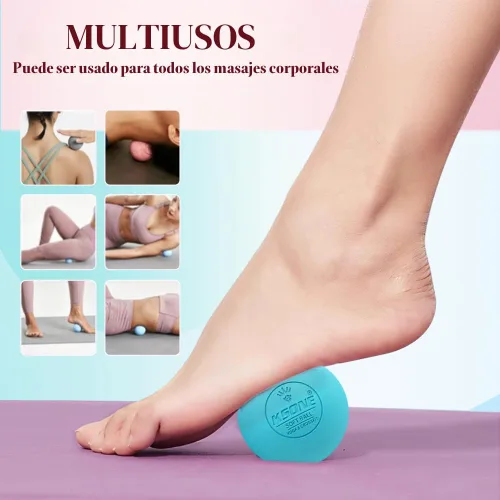Vista 4 de KSONE Bolas de lacrosse de masaje, bolas de masaje para liberación miofacial y terapia de punto de activación, juego de 2 bolas de masaje